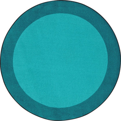 Tapis bleu sarcelle touffeté à la machine