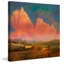 « pastoral coucher de soleil », reproduction sur toile tendue-20747467