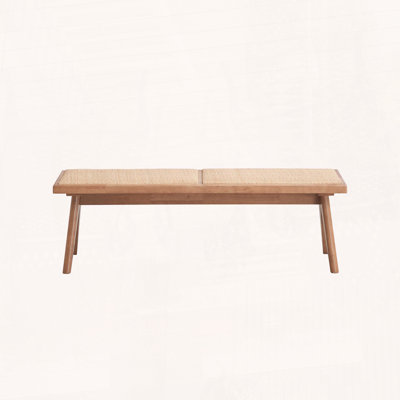 Velentina Rattan & Natural Finish Bench