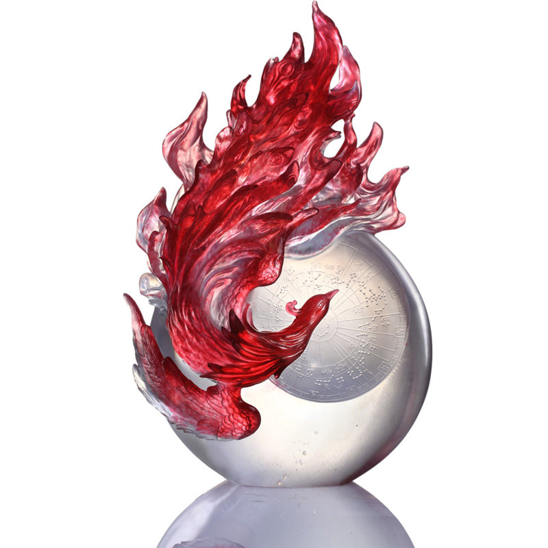Directional Clarity Vermillion Bird Figurine