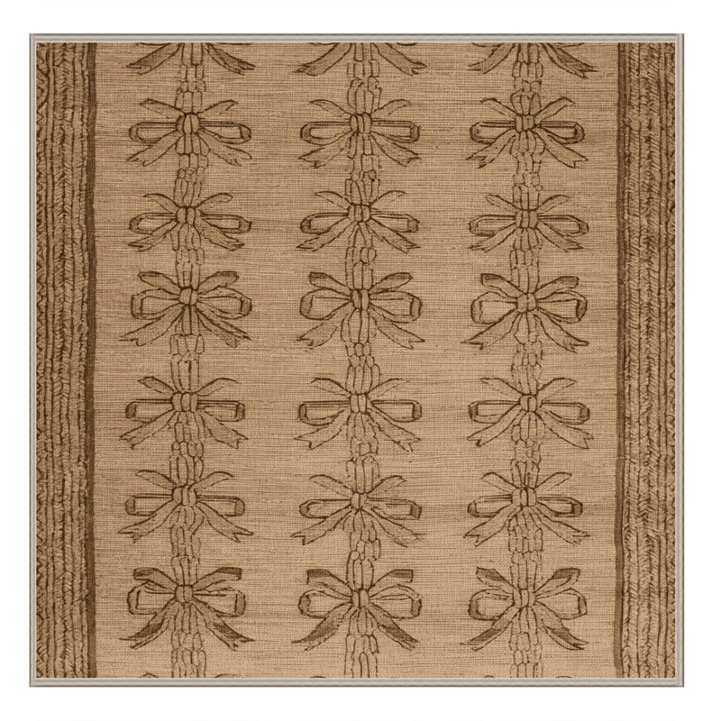 Tapis beige français lavable à la machine, Carré 6 pi
