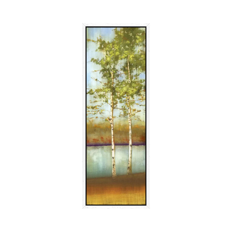 Swaying Along II by Allison Pearce - Painting on Canvas, White Framed Canvas, 121.92 cm H x 40.64 cm W
