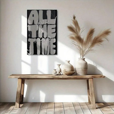 Edgy All Good All The Time Graffiti Canvas Print - Urban Studio