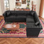 Canapé modulaire en L de luxe avec garniture cloutée Chesterfield-749927784