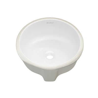 Monaco 16" Ceramic Undermount Bathroom Sink In Glossy White