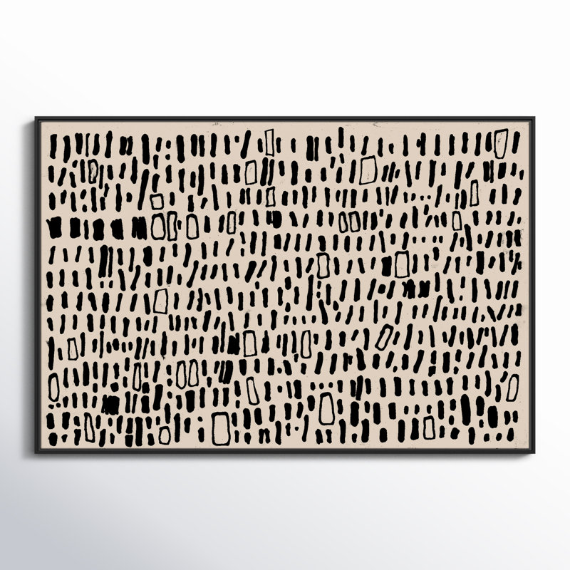 Tribal Code by Filippo Ioco, 41.5" H x 61.5" W x 2" D, Black