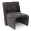 Fauteuil Corven Accent en tissu gris foncé