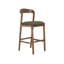 Tabouret de bar rembourré argenté-929355435