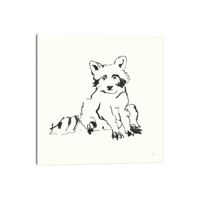 Line Raccoon by Chris Paschke - Painting on Canvas