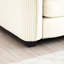 Velours côtelé surdimensionné beige avec repose-pieds: sièges confortables pour la détente: design moderne, maison élégante