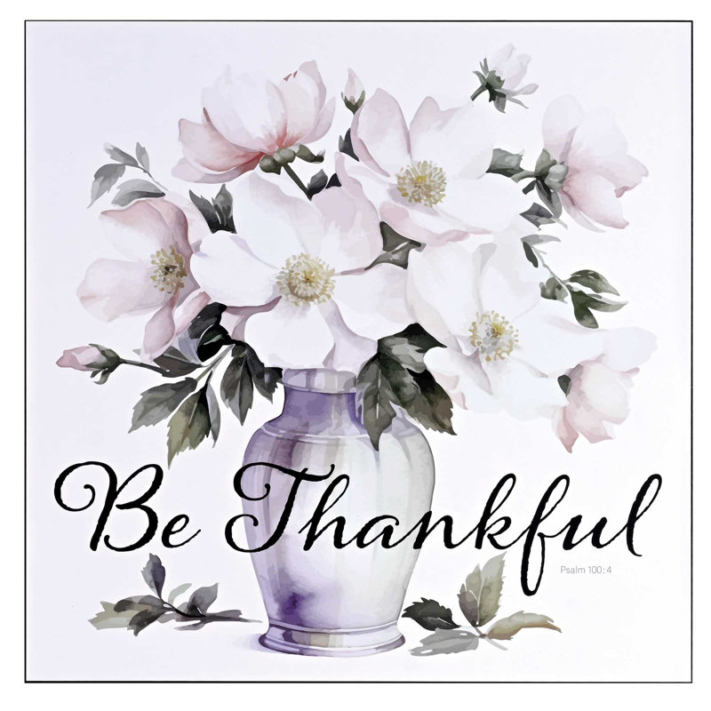 Wall Plaque Be Thankful Psalm 100:4