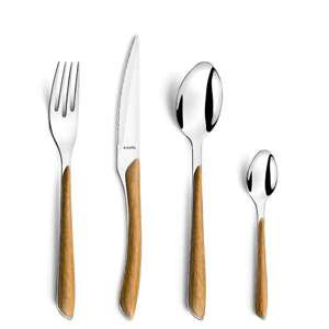 Amefa 24 Stainless Steel Cutlery Set, Service for 6, Pink