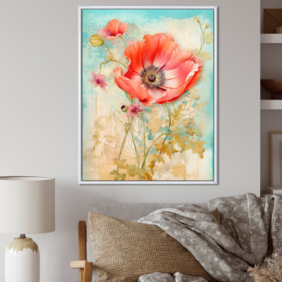 " Spring Blossoming Red Poppie "