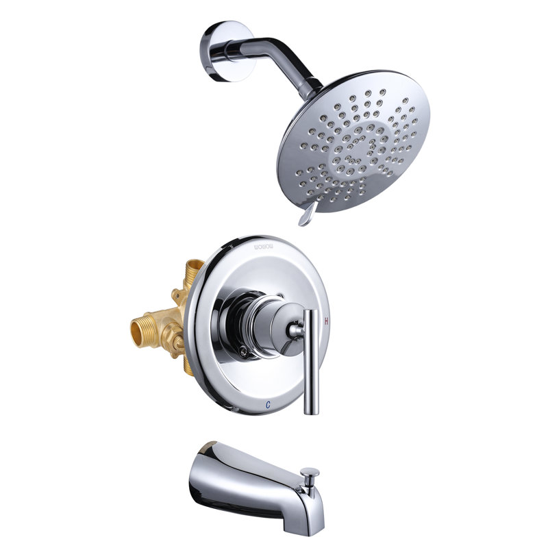 All-In-One Kit with Rough in-Valve, Polished Chrome