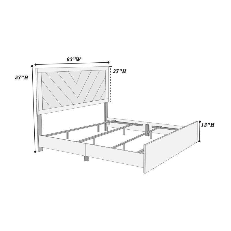 Eiraanaci Upholstered Standard Bed, Queen, Cream