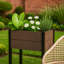 Lit de jardin surélevé toutes saisons, avec tablette de rangement-591451109