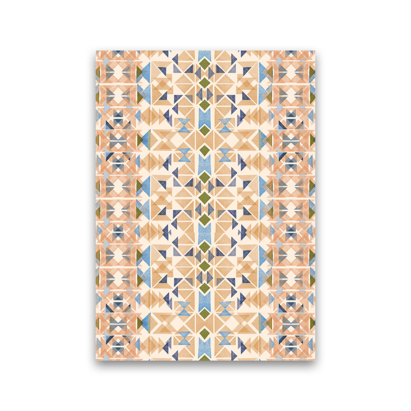 Boho Nomadic Tribal Orange - Print, No Framed, 30cm H x 21cm W x 1cm D