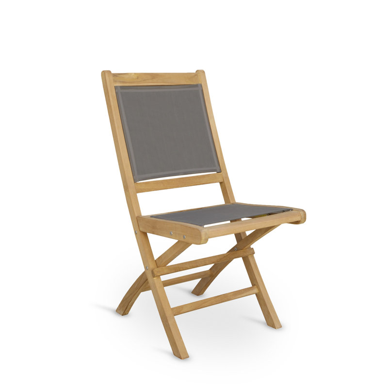 Folding Patio Dining Side Chair with Cushion