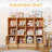 Bookshelf, Wood Bookcase With 3 Tier Shelves, 12 Cube Storage Organizer With Doors For Bedroom, Living Room, 47.8" W X 39.1" H-341605206