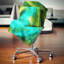 Motif psychédélique vert mystique - coussin imprimé abstrait-30731079-30731075