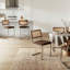 Ensemble de 2 chaises de salle à manger en rotin brun, chaises de cuisine modernes en bois de style Mid-Century, chaises de salle à manger à dossier en filet et cannes, chaise Cesca avec pieds en métal chromé-2028437248-2028437262