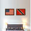 Drapeau de la Trinité-et-Tobago - Reproduction d'art sur toile encadrée-41273291-41926597
