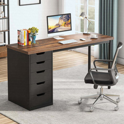 Bureau d'ordinateur à 5 tiroirs