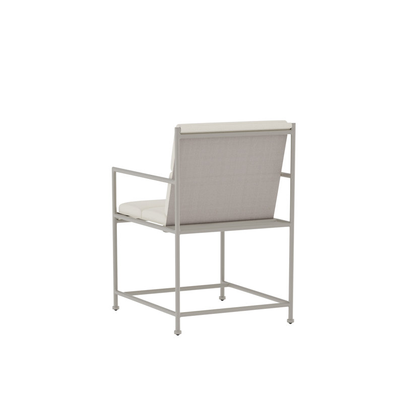 Glendale Cushion Sling Outdoor Dining Armchair, Tan, Beige