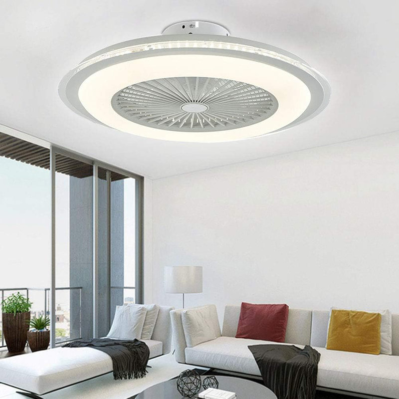 Vikaash 23" Ceiling Fan with LED Lights, White