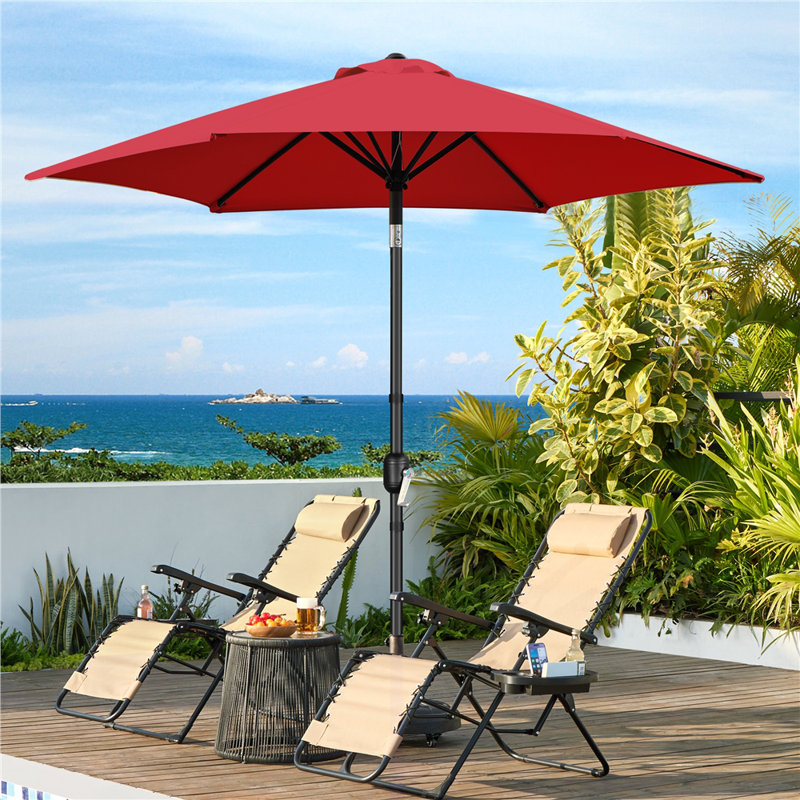 Charlean 269cm Tilt Parasol, Red