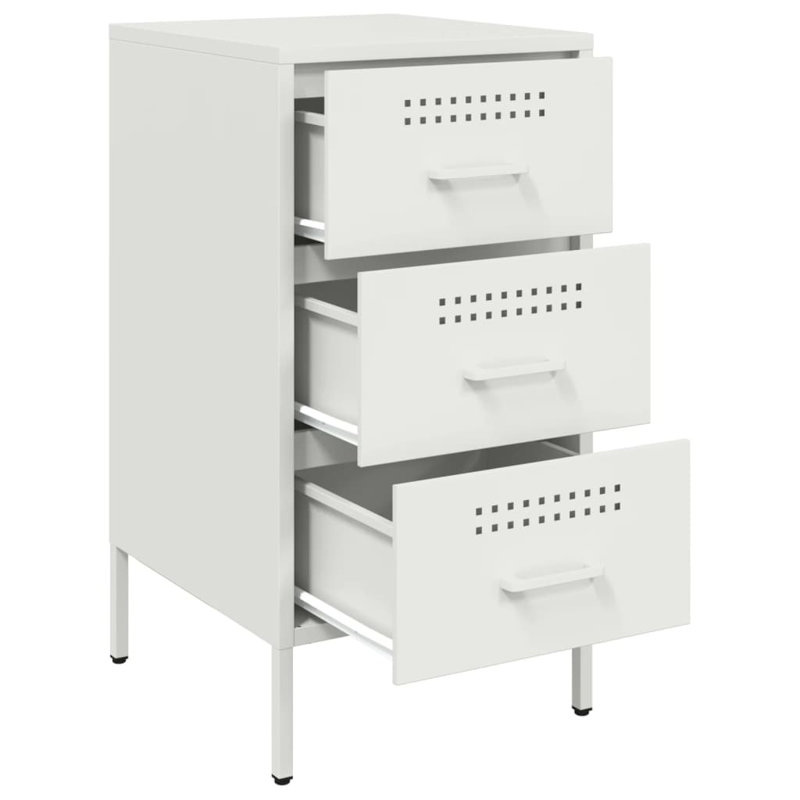 Bedside Cabinets 2 pcs 36x39x68 cm Steel, White