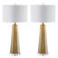 Ensemble de lampes de table dorées 31 po Alvapillai