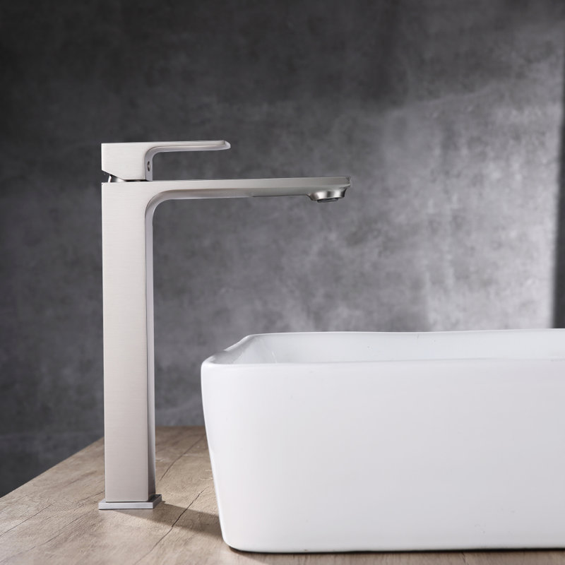 Robinet de salle de bain à un trou, Nickel brossé