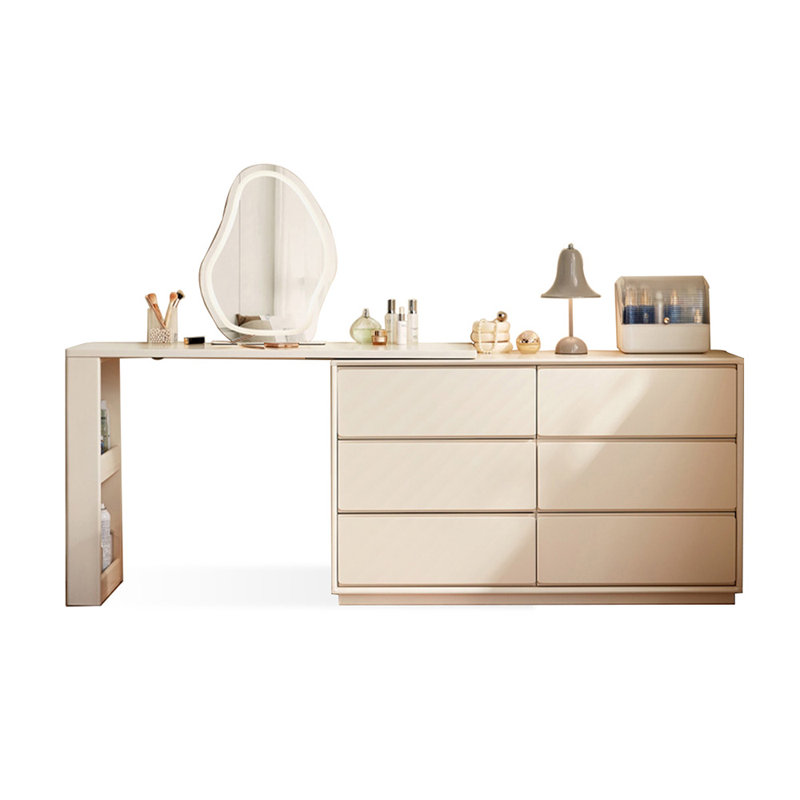 Makeup Vanity with Light mirror,6 drawers