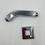 Bras de douche carré 16 x 12 x 3,5 cm, acier inoxydable chromé, monobloc, filetage NPT 1/2 pouce, effet pluie-34082950