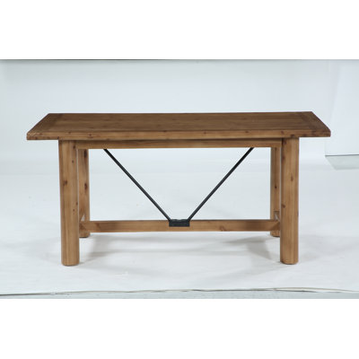 Bureau d'ordinateur en bois massif de 160 cm, grande table de bureau à domicile