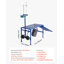 Goat Milking Stand, 600 lbs Heavy Duty Foldable Goat Stand with Ramp, Feed Bin & Wheels, Adjustable Headpiece & Basket, Stanchion for Grooming & Hoof Trimming, Metal Livestock Platform for Sheep