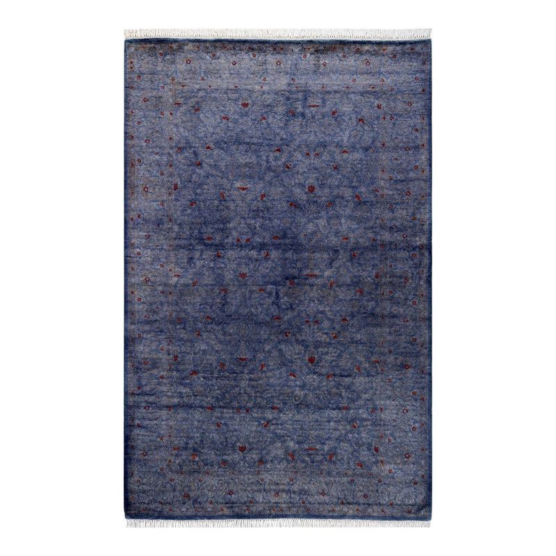 Fine Vibrance One-of-a-Kind 4' 2" x 6' 5" Hand Knotted Area Rug