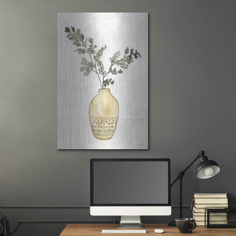 Art mural luxueux en métal «Fresh Farmhouse 2» par Anne Tavoletti, H 36 po x l 24 po