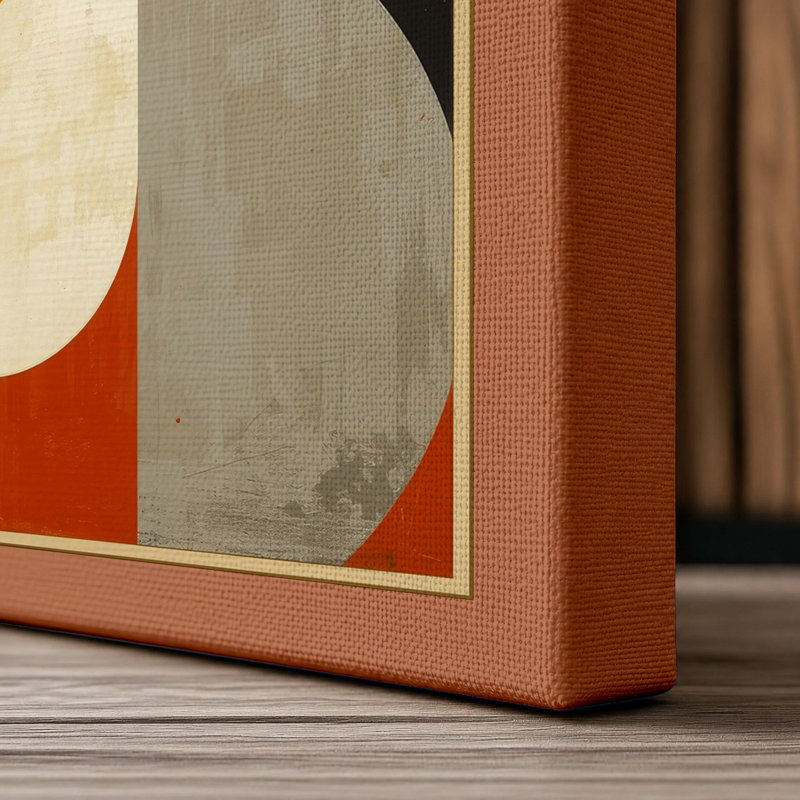 Harmony Geometric - Wrapped Canvas, 36x24 - 91.4 x 61.0 cm, Terracotta Border