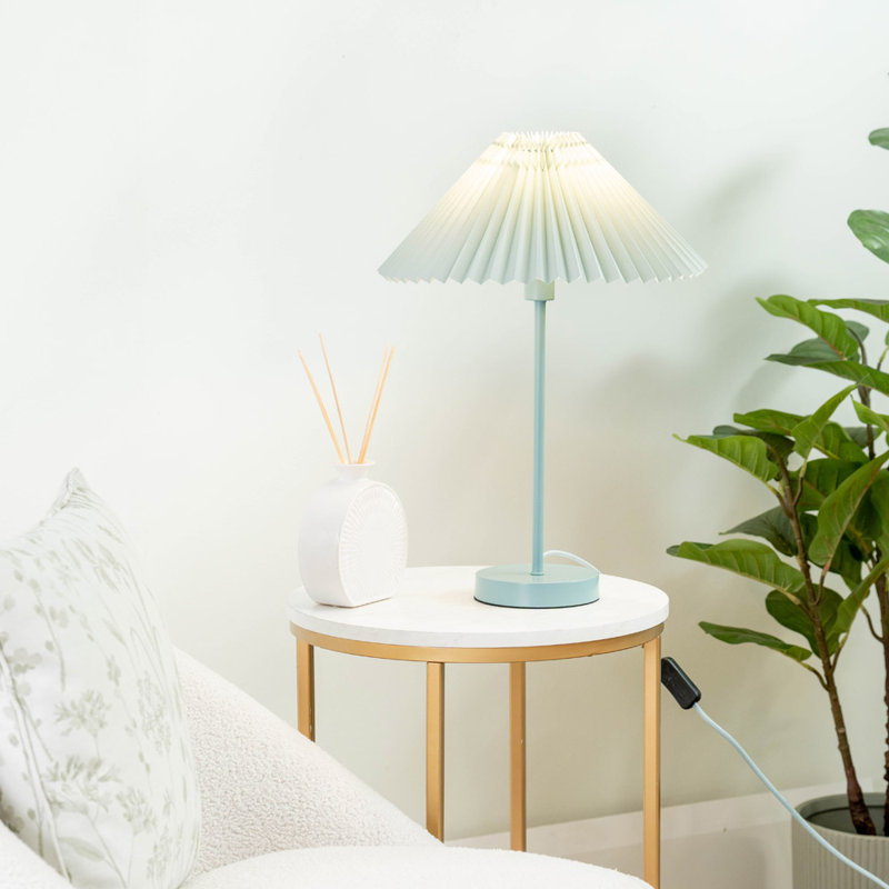 Kameron Metal Table Lamp, Blue, Yes