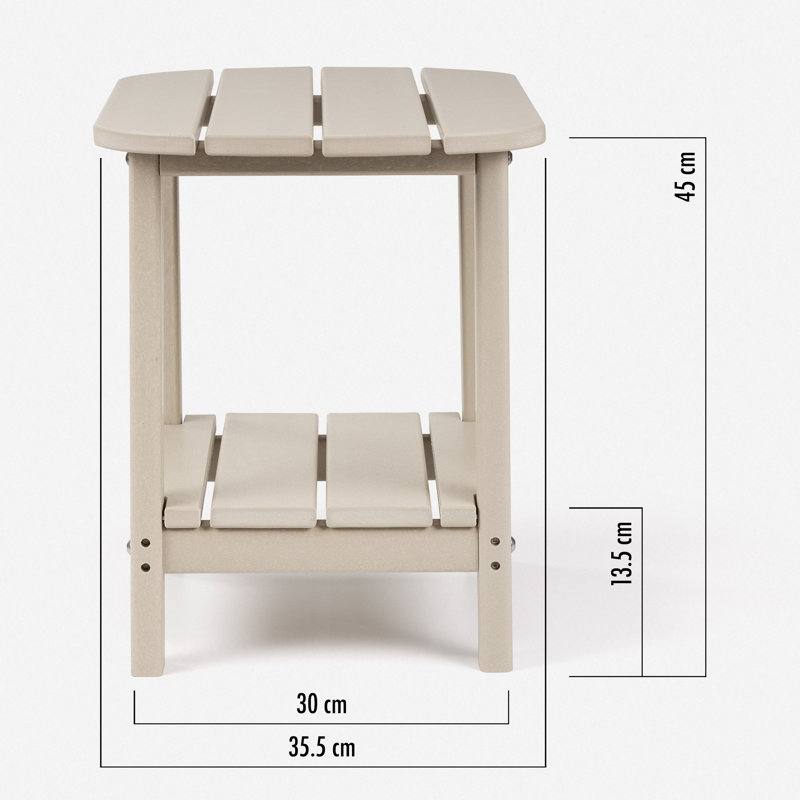 Deerfiled Rectangular 35.5cm L Outdoor Side Table, Sand