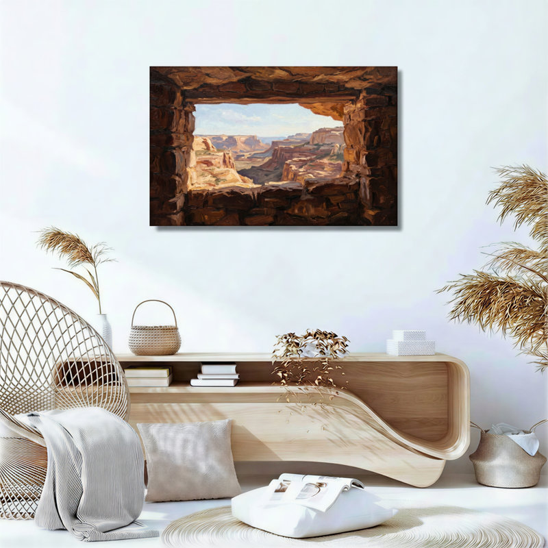 «Canyon View», ensemble de 1 reproduction d'art sur toile, Wrapped Canvas, 24"H x 36"W