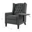 Fauteuil inclinable manuel à oreilles. Avec table d'appoint pliable-29851186