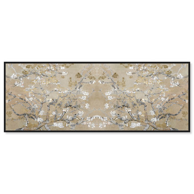 Vincent Van Gogh " Large Floral And Botanical Van Gogh In Gold Blossoms Inspiration Twin, French Country Gold "