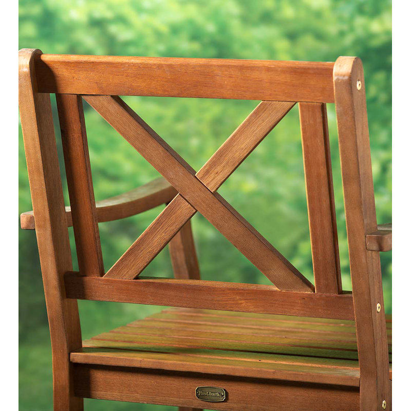 Fauteuil de patio en eucalyptus Metter