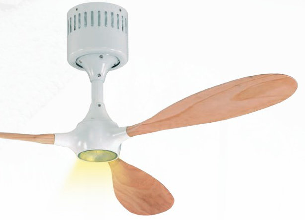 Yoselin 132cm Ceiling Fan with Light Kit, Brushed Chrome/Milled Beech