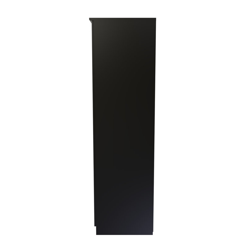 Bhaga Manufactured Wood Wardrobe, Black Matt