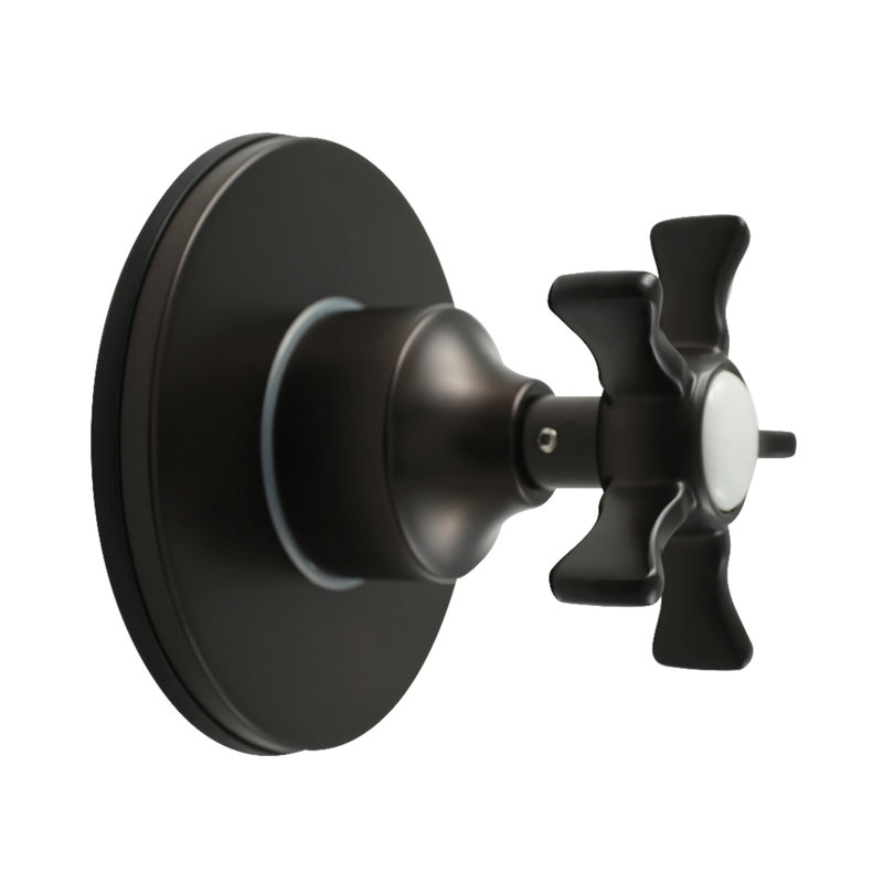 Kingston Brass Hamilton Single-Handle Three-Way Diverter Valve With Round Trim Kit, Oil Rubbed Bronze