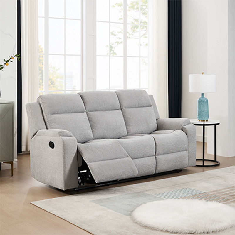 Orka 2+3 Seater Fabric Manual Recliner Living Room Sets Set Blue, Grey